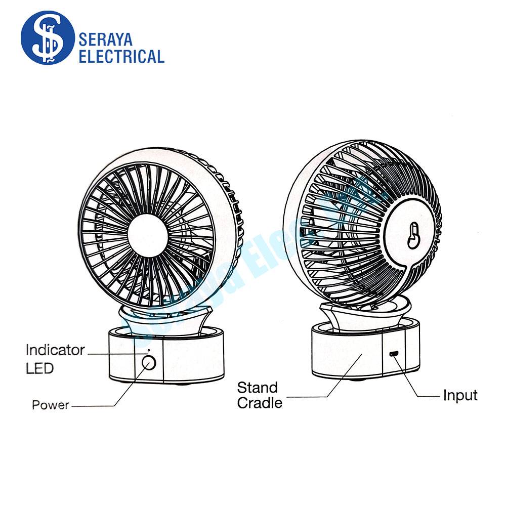 Mistral USB Rechargeable Mini Fan MACD35