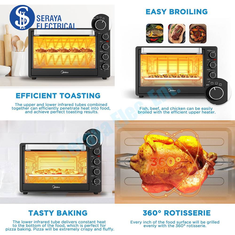 Midea 55L Electric Oven MEO55RCLBK