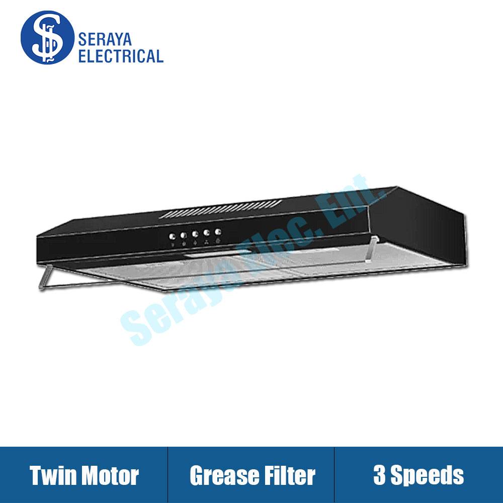 Elba 76cm Cooker Hood ESHM7598(BK)