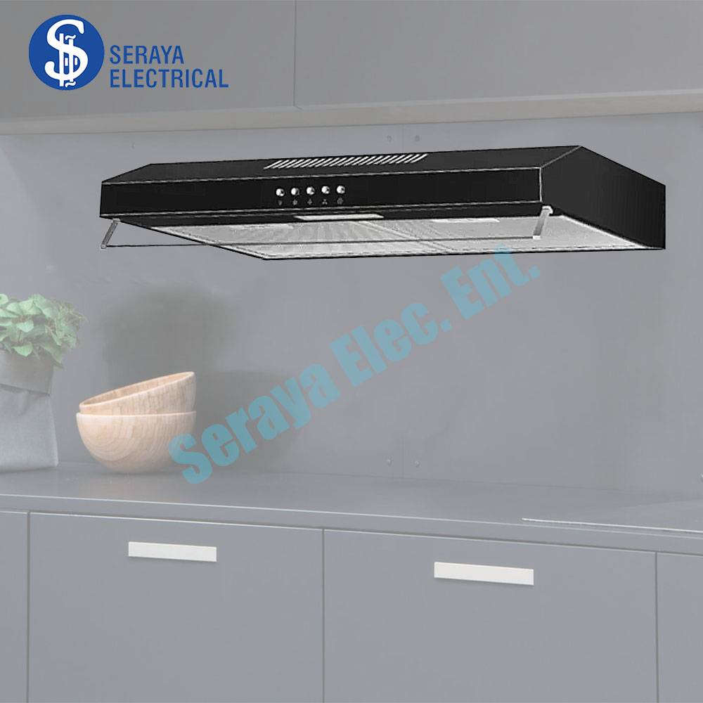 Elba 76cm Cooker Hood ESHM7598(BK)