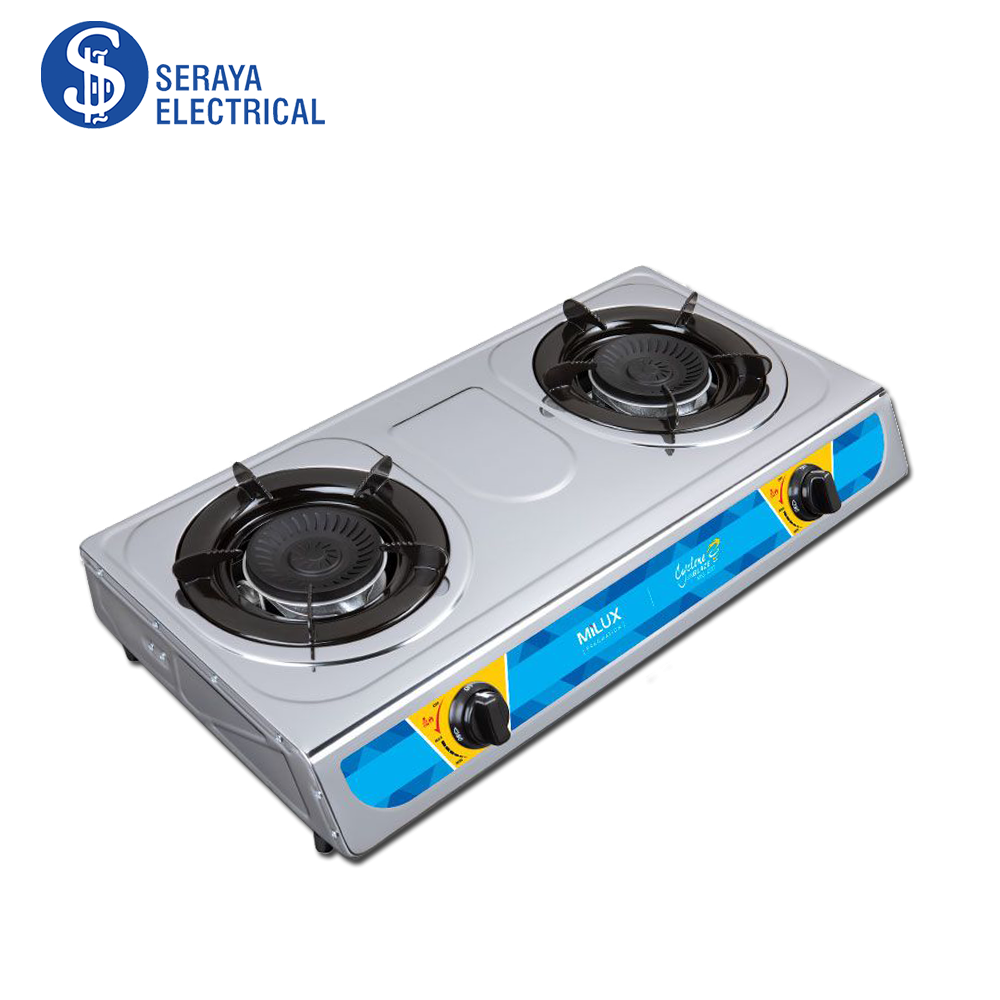 Milux 2 Burner Stainless Steel Gas Stove MSS1222