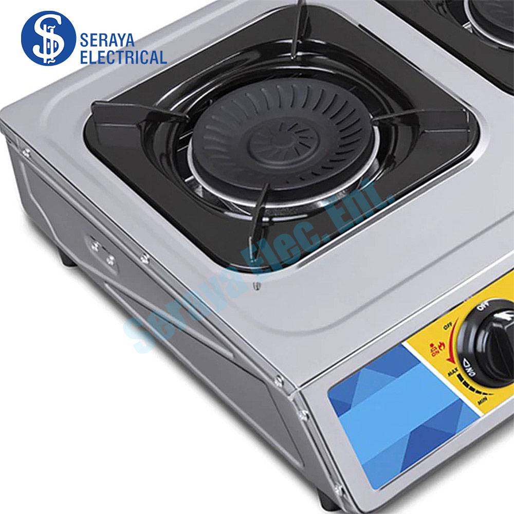 Milux 3 Burner Stainless Steel Gas Stove MSS1233