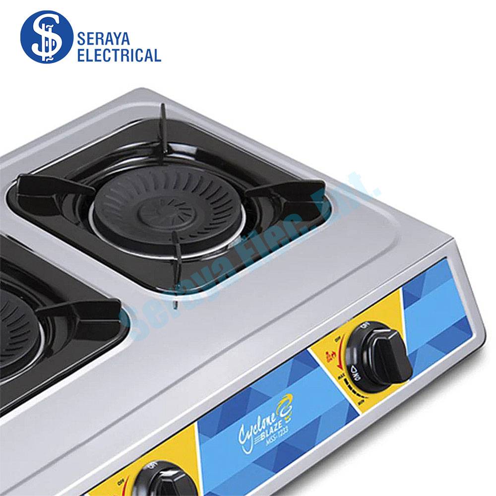 Milux 3 Burner Stainless Steel Gas Stove MSS1233