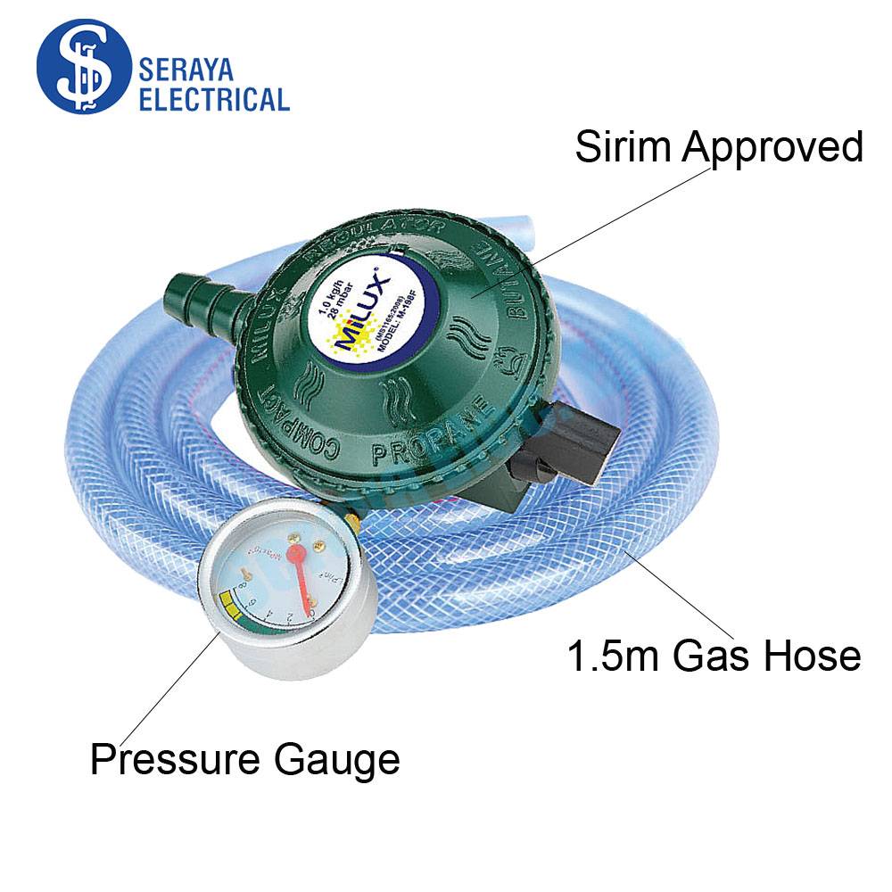 Milux Gas Regulator Set with Safety CutOff Features M198CS