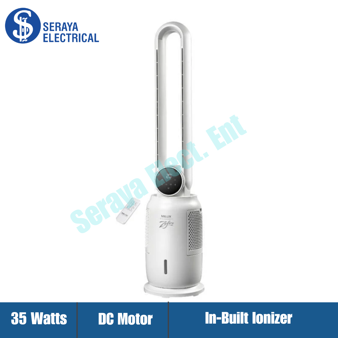 Milux R/Control Bladeless Fan with Air Cooler MBF35AC