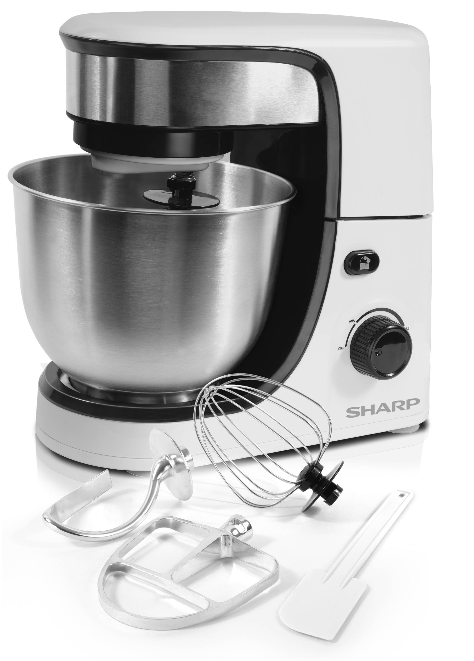 Sharp 4L Stainless Steel Stand Mixer EMS80WH