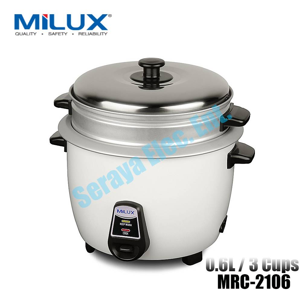 MRC2106 Milux Mini Rice Cooker 0.6L with Steam Tray