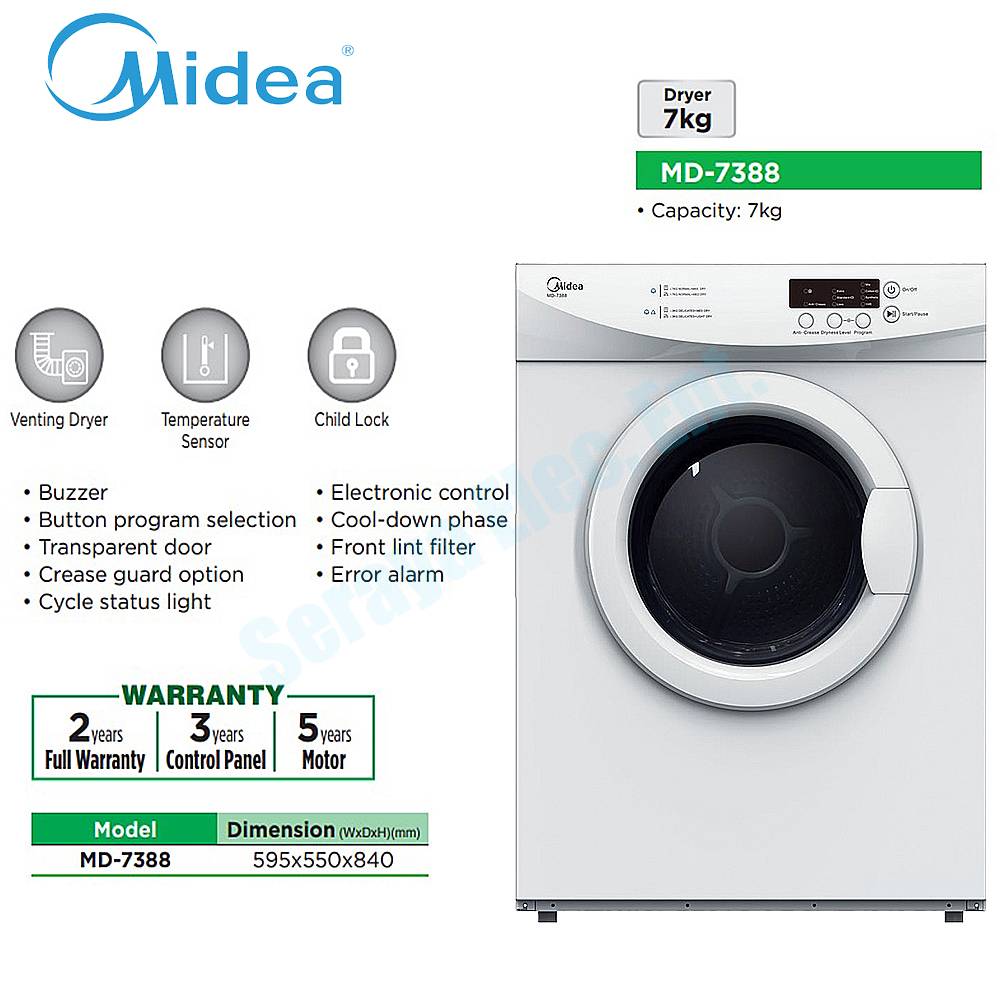 Midea Tumble Dryer (7KG) MD7388