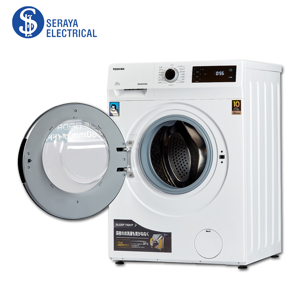 Toshiba 9.5KG Front Load Real Inverter Washer TWBK105S2M