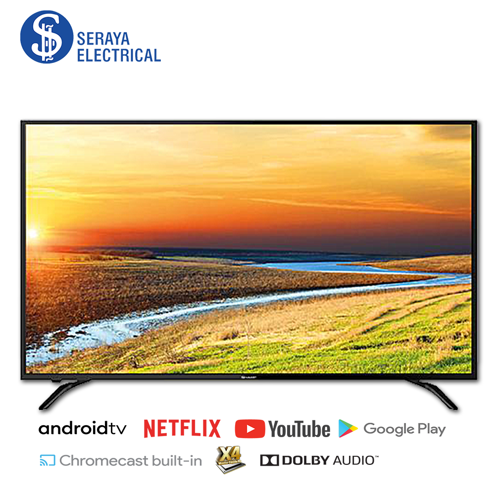 Sharp 50" Aquos 4K UHD Android Digital LED TV 4TC50BK1X